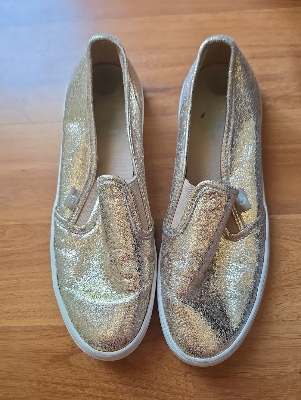 G by Guess Metallic Rose Gold Slip-On Flats